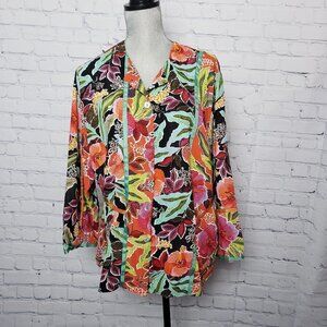 Maggie Shepherd Lush Jacket NWT size Large made in Australia vibrant florals